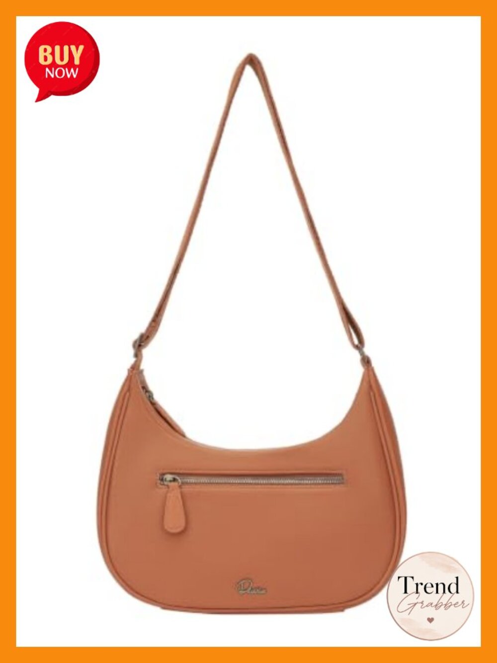 Vegan Leather Crescent Hobo Shoulder Bag Crossbody Adjustable Strap